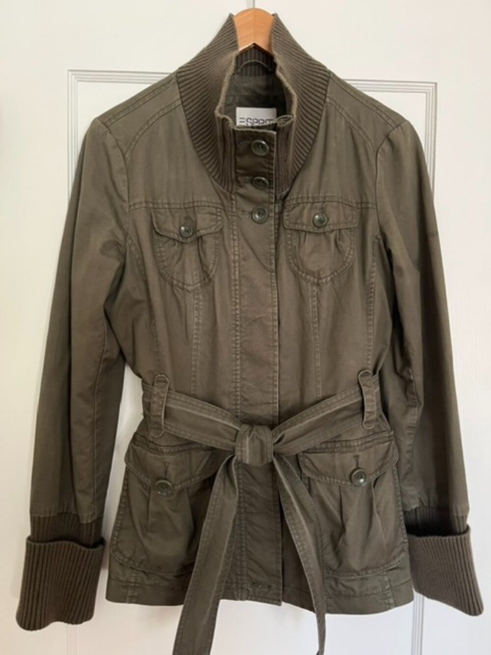 Vintage Esprit Utility Military Funnel Neck Jacket | Size 10